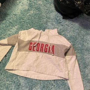 Champion cropped UGA sweatshirt